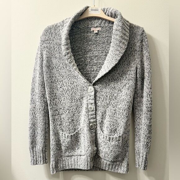 Light gray button up cardigan - Picture 1 of 7